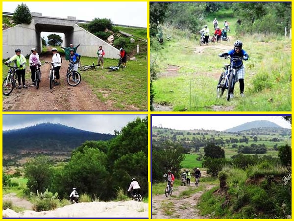 Ciclismo MTB ruta Hacienda Xochuca-Tlaxco Pueblo Mágico por terracería. Estado de Tlaxcala