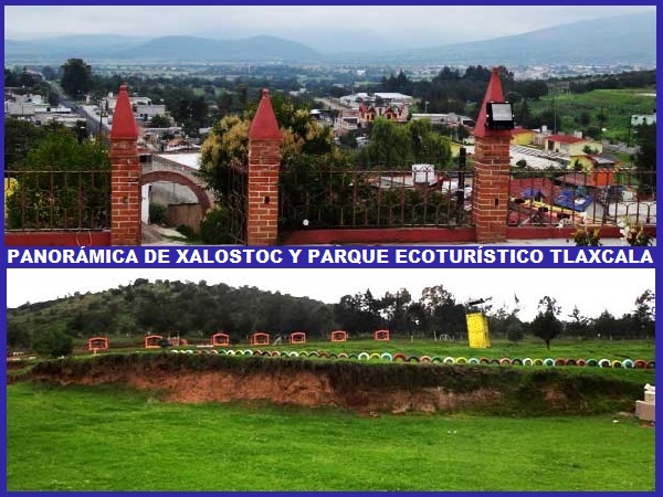 Panorámica de la comunidad de Xaloxtoc y Parque Ecoturístico, Estado de Tlaxcala. Cicloturismo Mexico