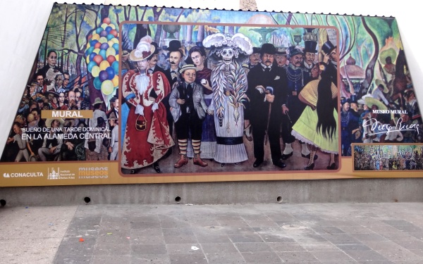 Mural de Diego Rivera en honor a JG Posadas, titulado -Sueño de una tarde dominical-
