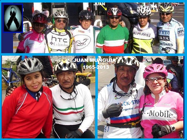 Amig@s ciclistas del Grupo Biciperros con Juan Munguía T. 1965-2013