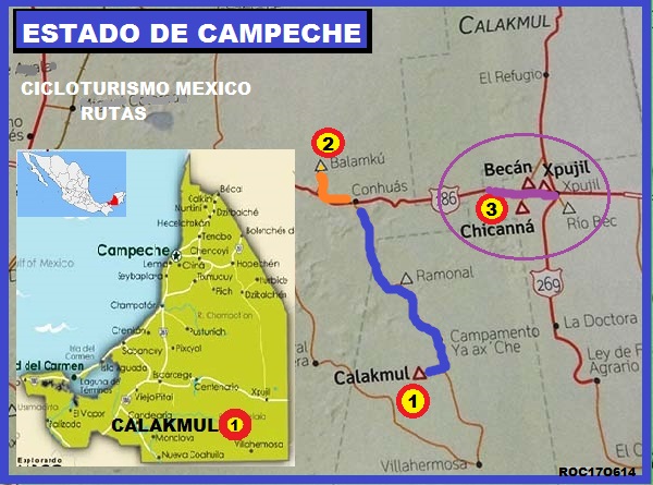 Cicloturismo México, rutas en el Estado de Campeche