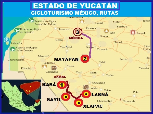 Cicloturismo México, rutas en el Estado de Yucatán