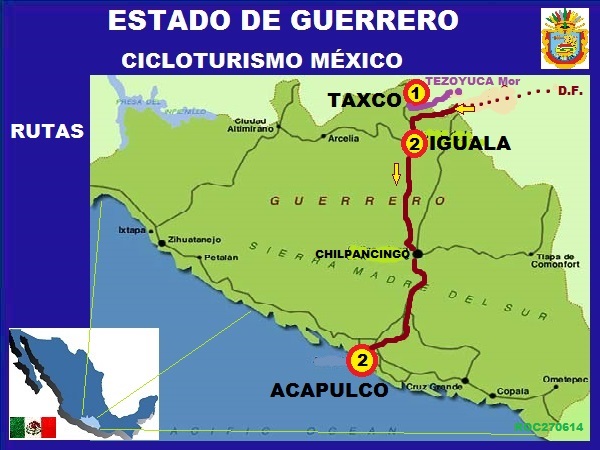 Cicloturismo México, rutas en el Estado de Guerrero