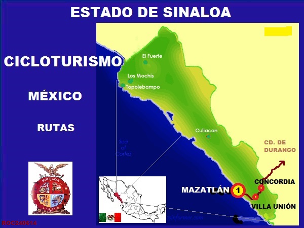 Cicloturismo México, rutas en el Estado de Sinaloa