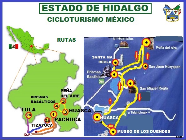 Cicloturismo México, rutas en el Estado de Hidalgo