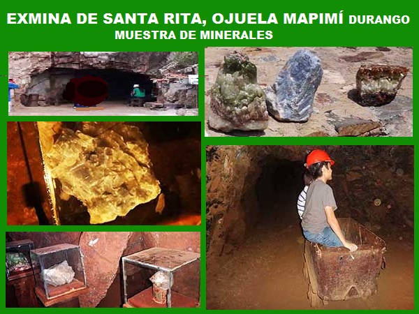 Minerales de la Mina Santa Rita, Ojuela Mapimí Estado de Durango