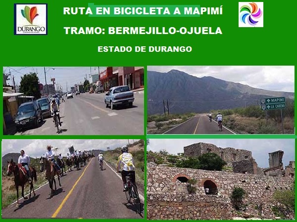Ruta ciclista al Pueblo Mágico de Mapimí, ruta Bermejillo-Ojuela Estado de Durango