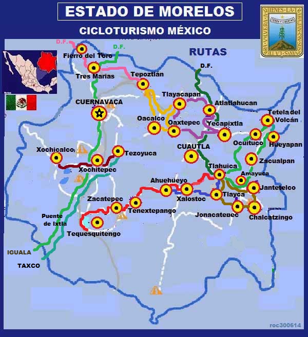 Cicloturismo México, rutas en el Estado de Morelos