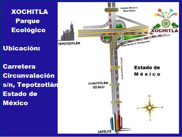 Xochitla Parque Ecoturistico, ubicación. Estado de México