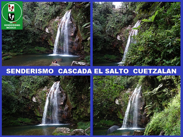 Senderismo imágenes de Cascada El Salto, Tzicuilan Cuetzalan Estado de Puebla