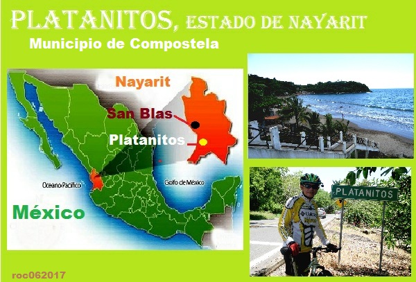 Cicloturismo Playa Platanitos, estado de Nayarit, localización