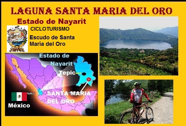 Laguna Santa María del Oro, estado de Nayarit. Cicloturismo México