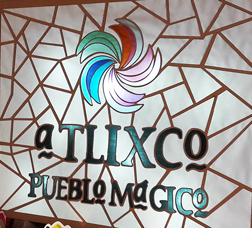 Emplomado y vitral de Atlixco Pueblo Mágico. Estado de Puebla, México