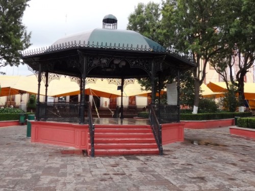 Kiosco de Tlaxco Tlax. centro ganadero, pulquero y maderero. Importante su platería