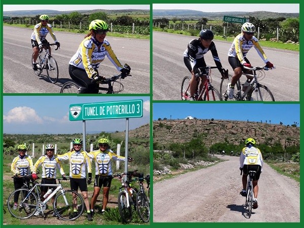 Rodada cicloturista tramo Ejido Morelos-Potrerillo, rumbo a Boca del Túnel, Estado de Aguascalientes