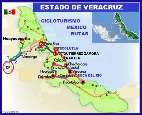 Cicloturismo México, rutas en el Estado de Veracruz
