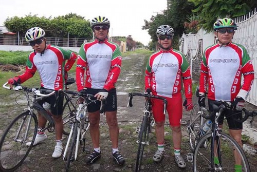Cicloturistas participantes