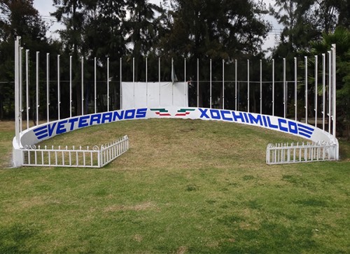Hemiciclo y pódium.   Liga de Veteranos Xochimilco AC
