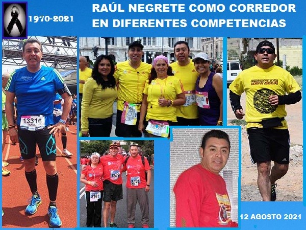 Raúl Negrete (1970-2021) como corredor en diferentes competencias