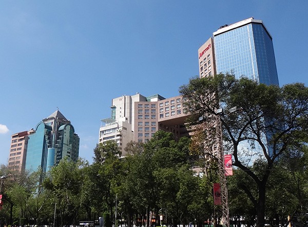 Zona hotelera de Chapultepec-Polanco, Paseo de la Reforma, senderismo urbano Cd. de México